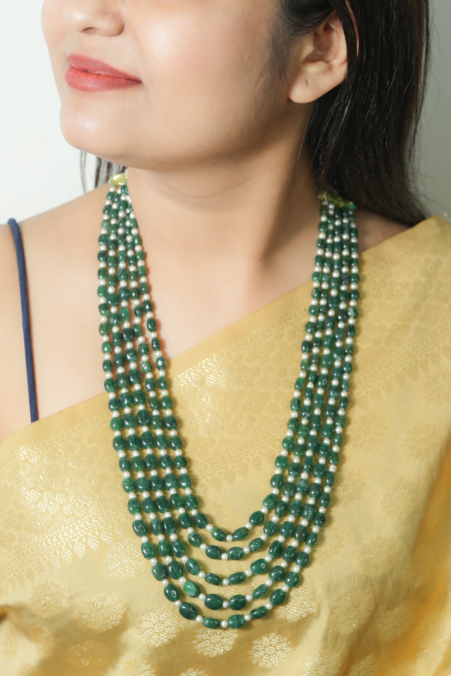 Natural Green Aventurine Gemstone Beads Necklace Jewelry RBOGO