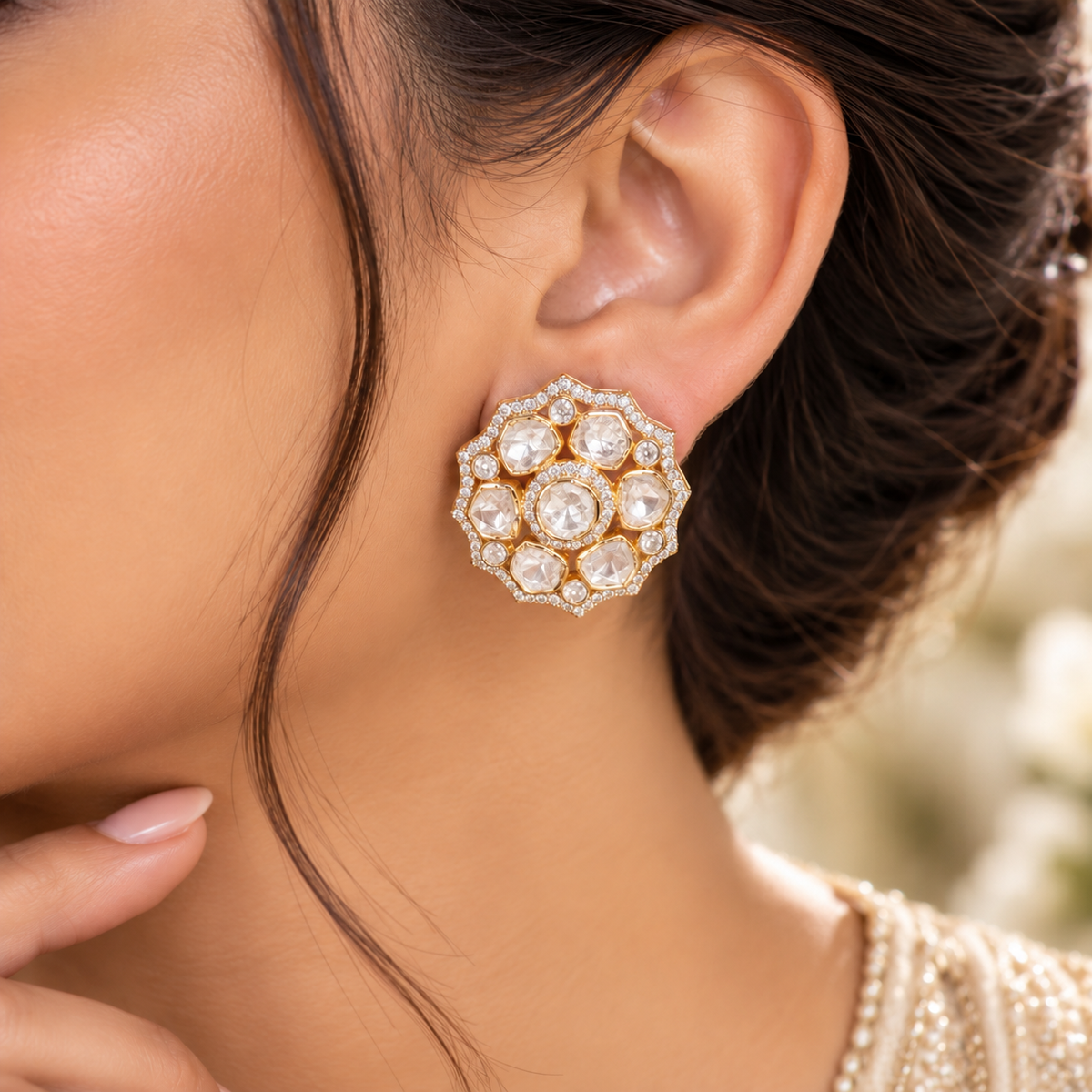 925 Silver Moissanite Earring