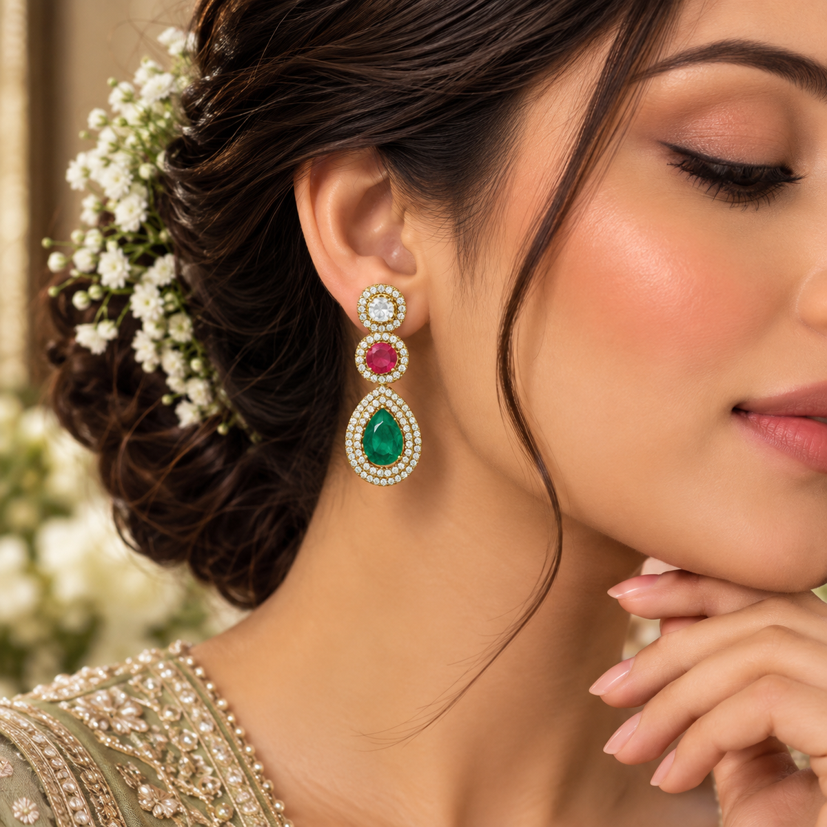 925 Silver Handmade Designer Earrings.