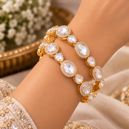 925 Silver Moissanite Bangle