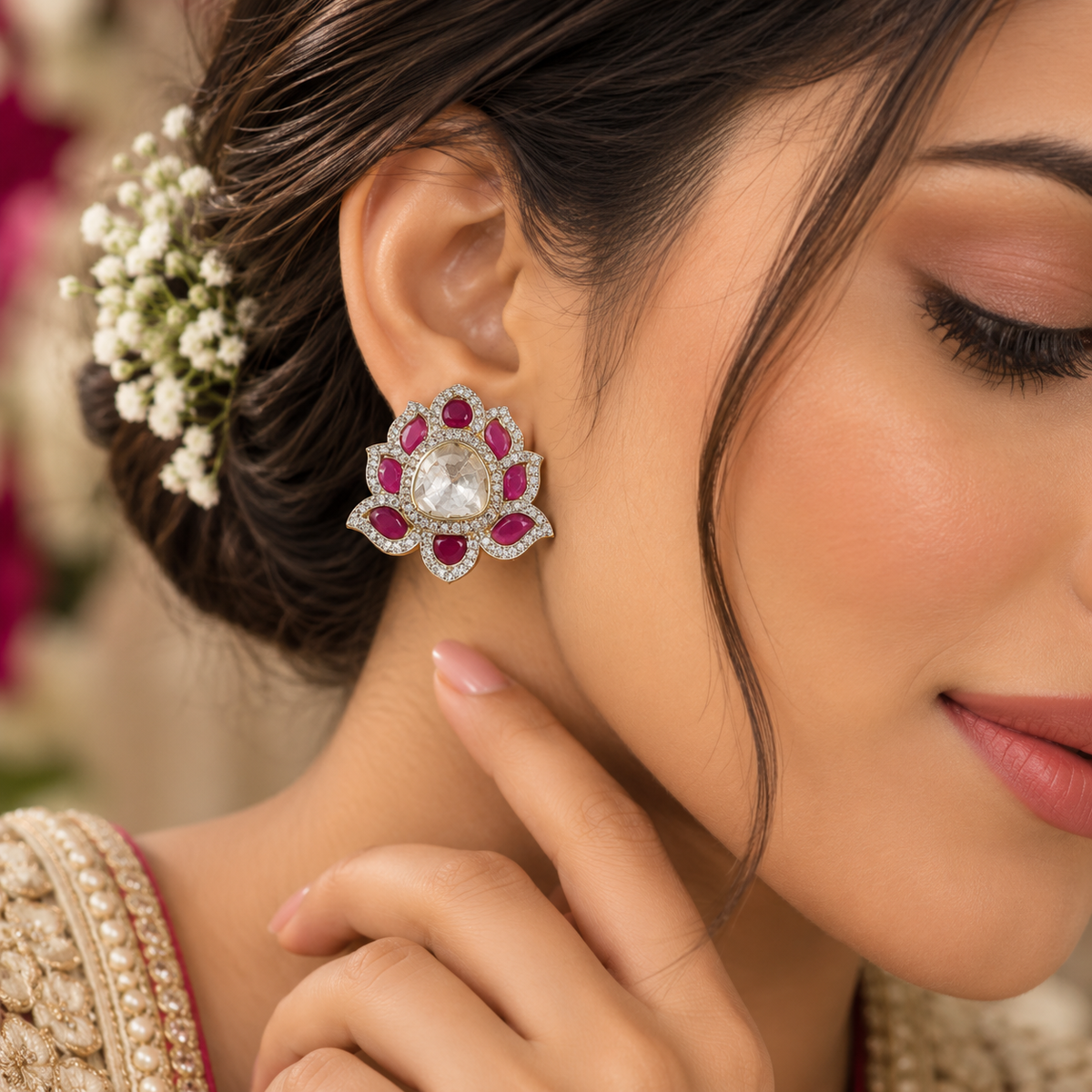 Designer Pure Silver Earrings