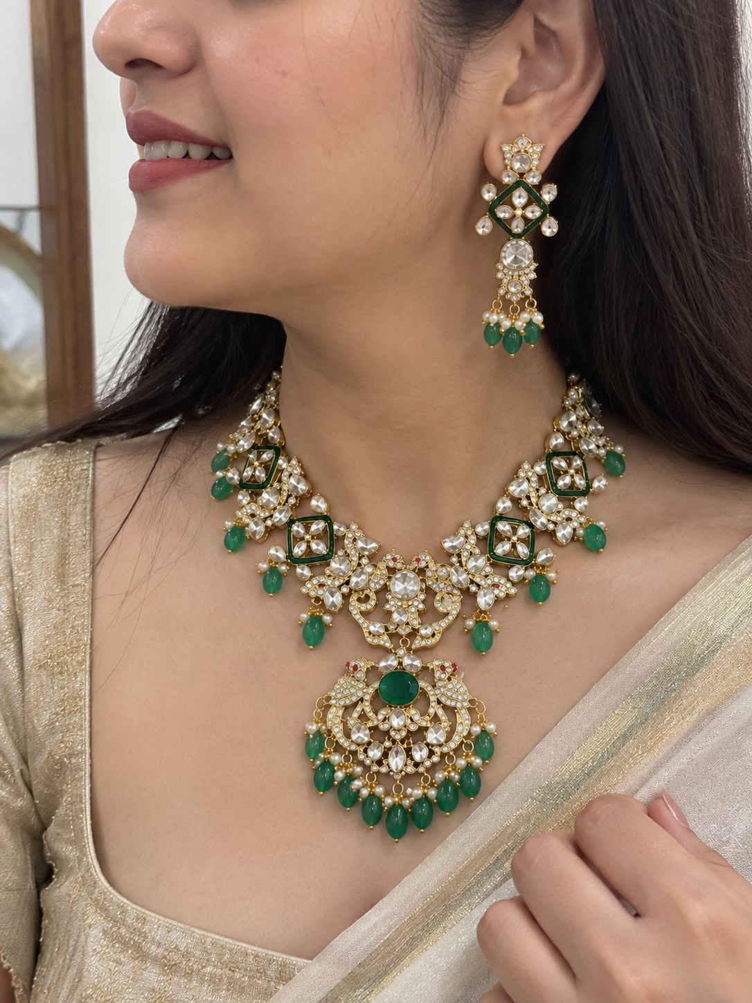Pure Silver Designer Necklace Set Jewelry