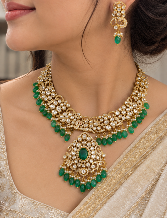 Pure Silver  Designer Choker Necklace Set Jewelry