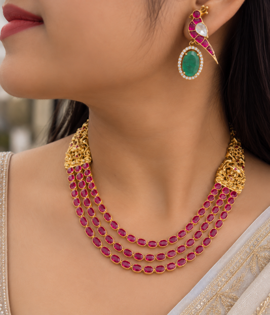 Pure Silver Designer Necklace Set Jewelry