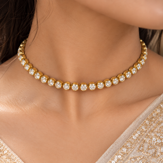 Designer 925 Silver Choker Necklace