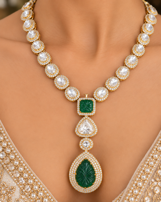 Pure Silver Designer Necklace set