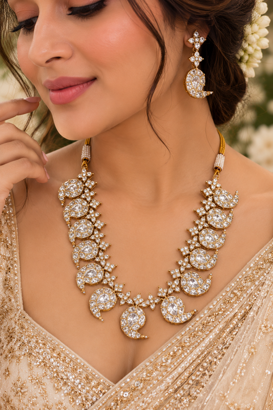 Designer 925 Silver Mango Mala Necklace Jewelry