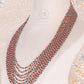 Natural Coral & Green Onyx Gemstone Beads Necklace Jewelry