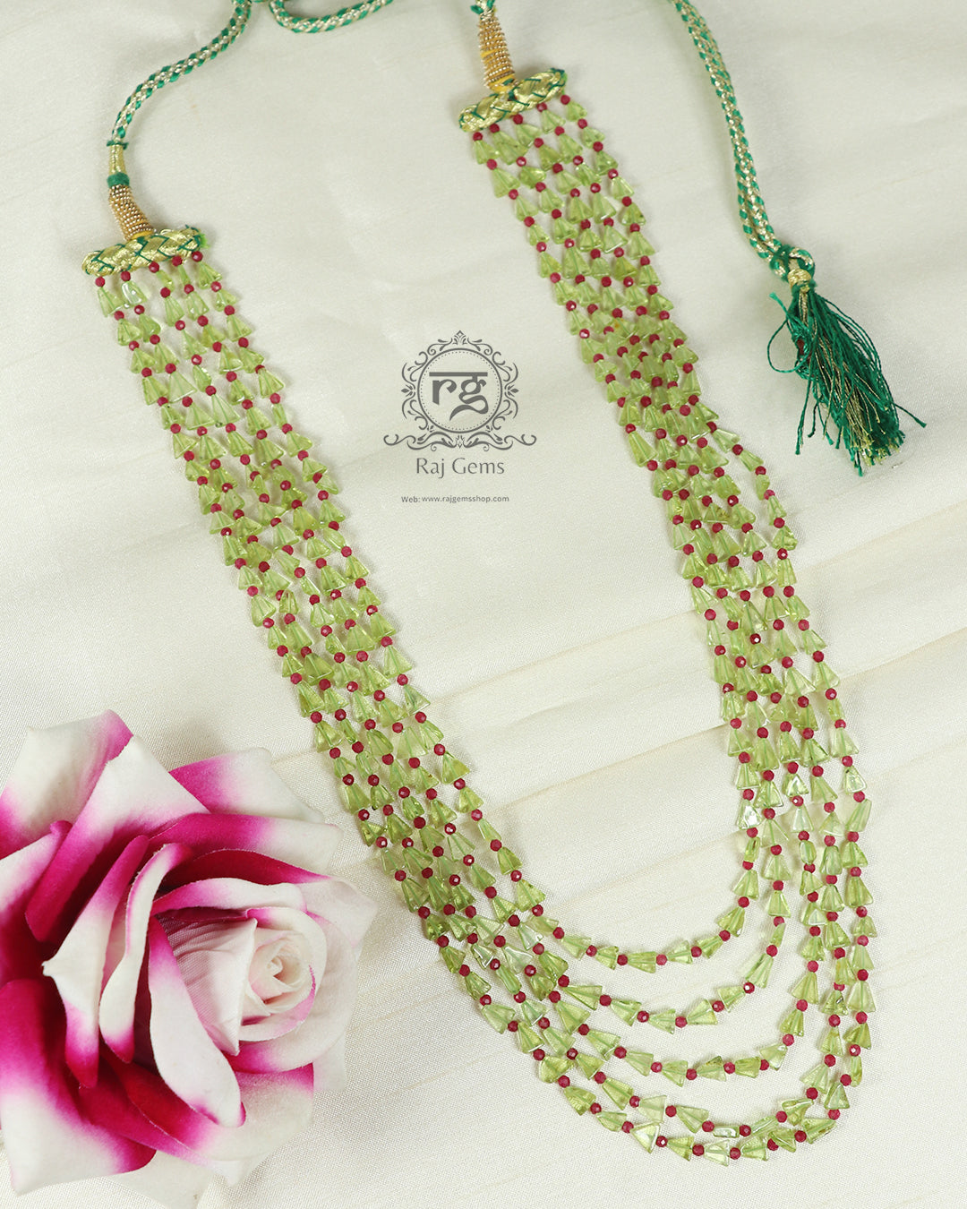Natural Peridot Gemstones Beads Necklace Jewelry