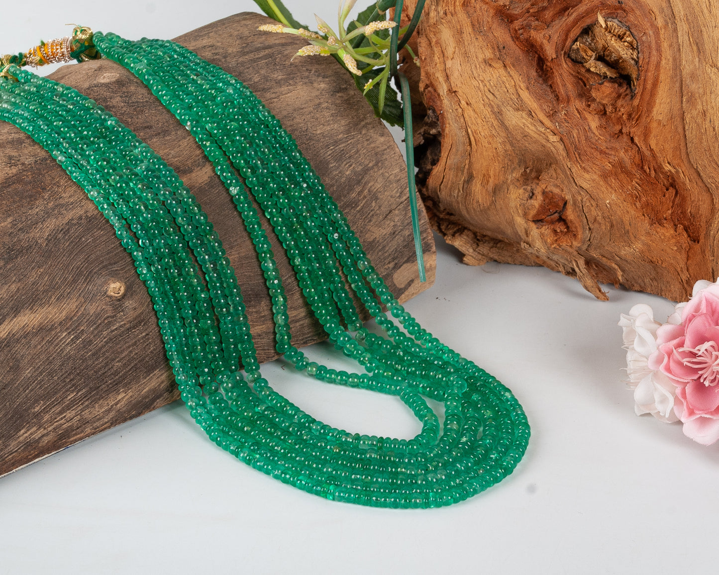 Natural Green strawberry Gemstone Beads Necklace Jewelry