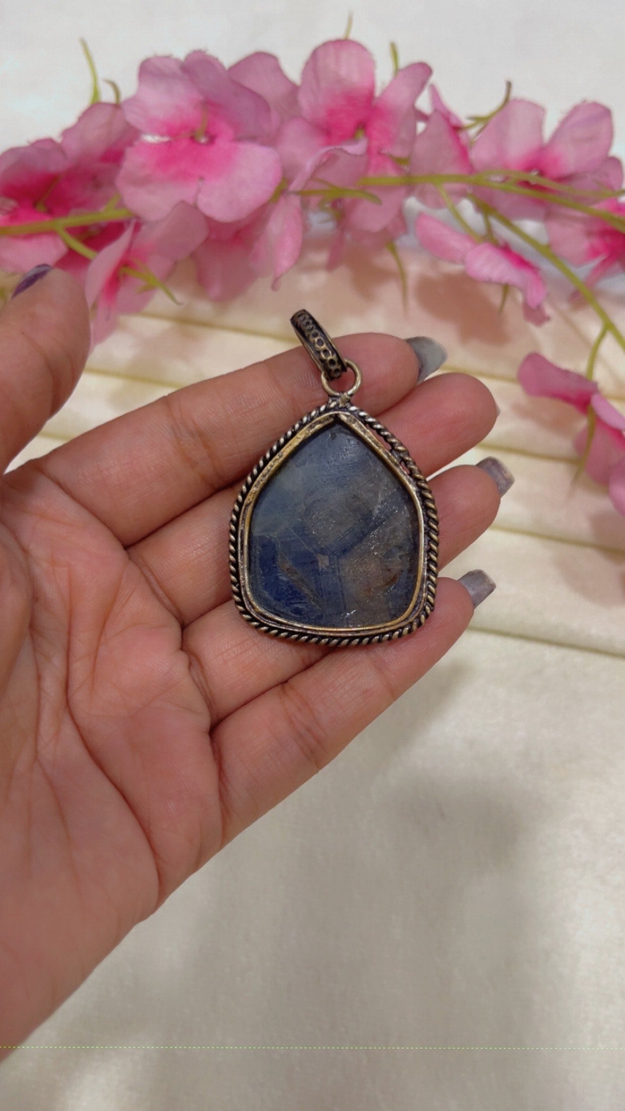 Natural Blue Sapphire Gemstone Shiv Ji Carving
