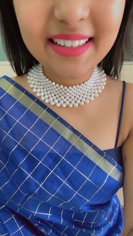 Natural Freshwater Pearl Gemstone Choker Necklace