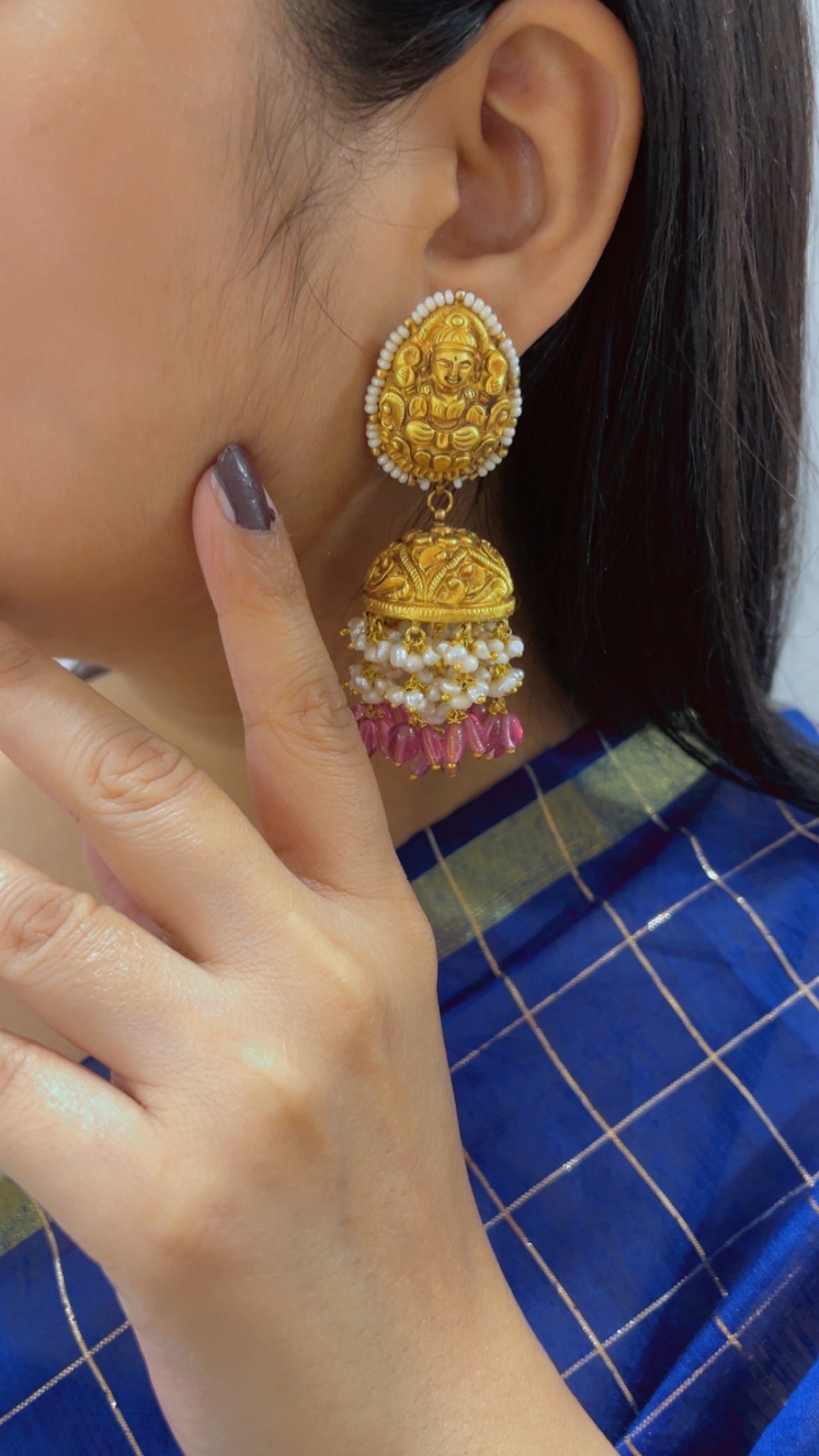 Designer 22k Gold Hallmarked Earrings