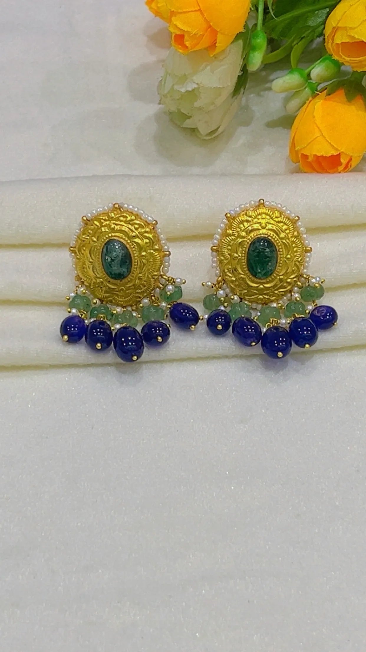 Designer 22k Gold Hallmarked Earrings