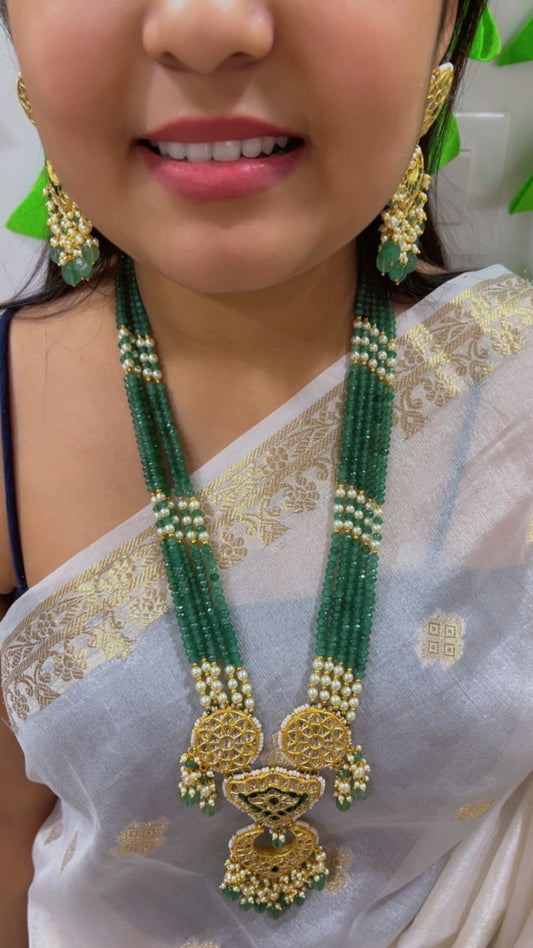 22K Gold Hallmarked Diamond Polki Necklace Jewelry