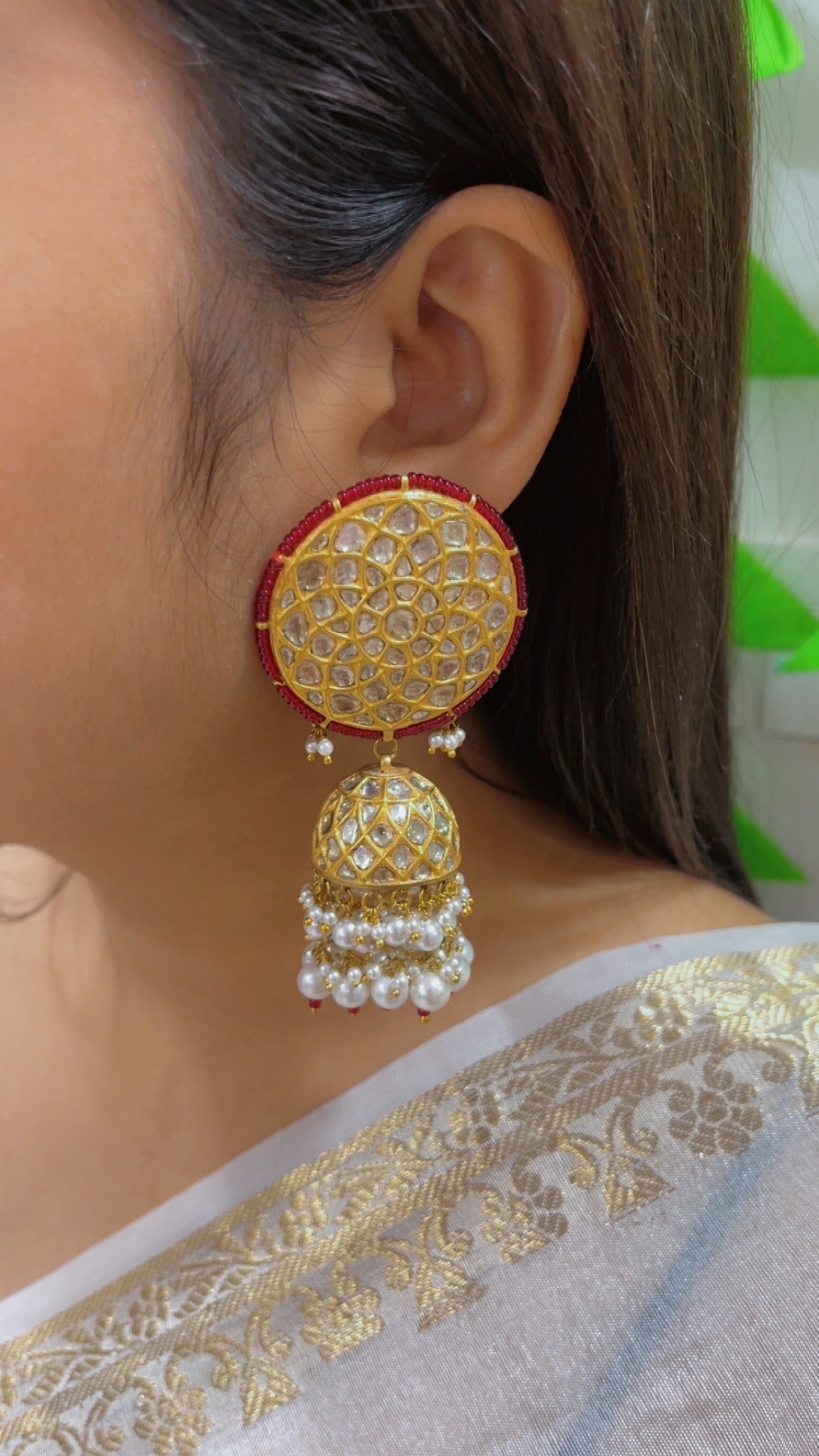 Designer 22k Gold Hallmarked Earrings