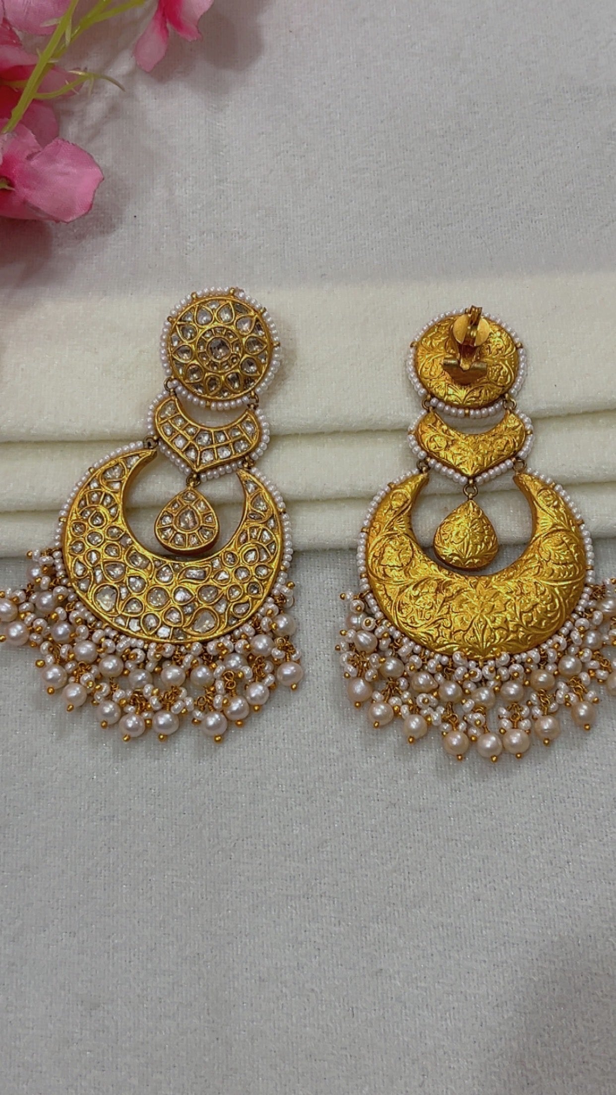 Designer 22k Gold Hallmarked Earrings