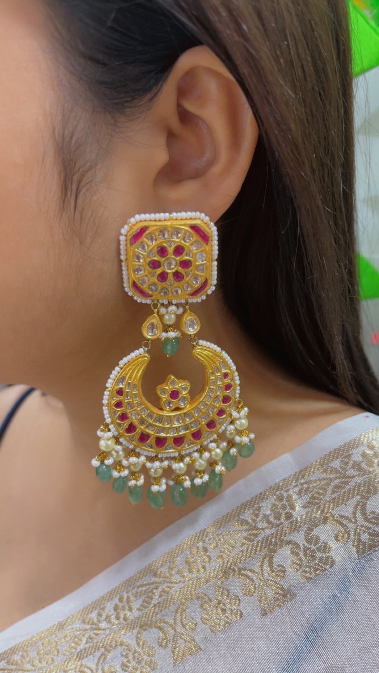 Designer 22k Gold Hallmarked Earrings