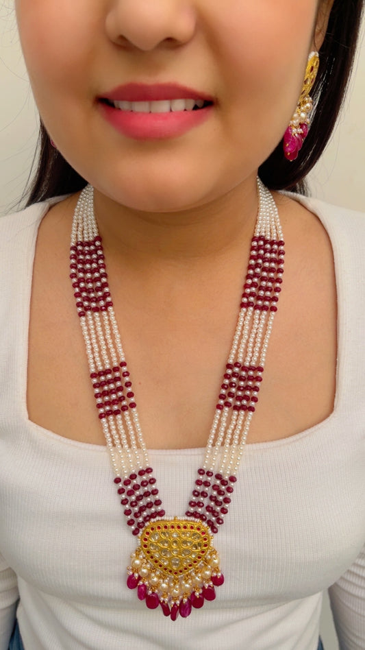 22K Gold Hallmarked Diamond Polki Necklace Jewelry