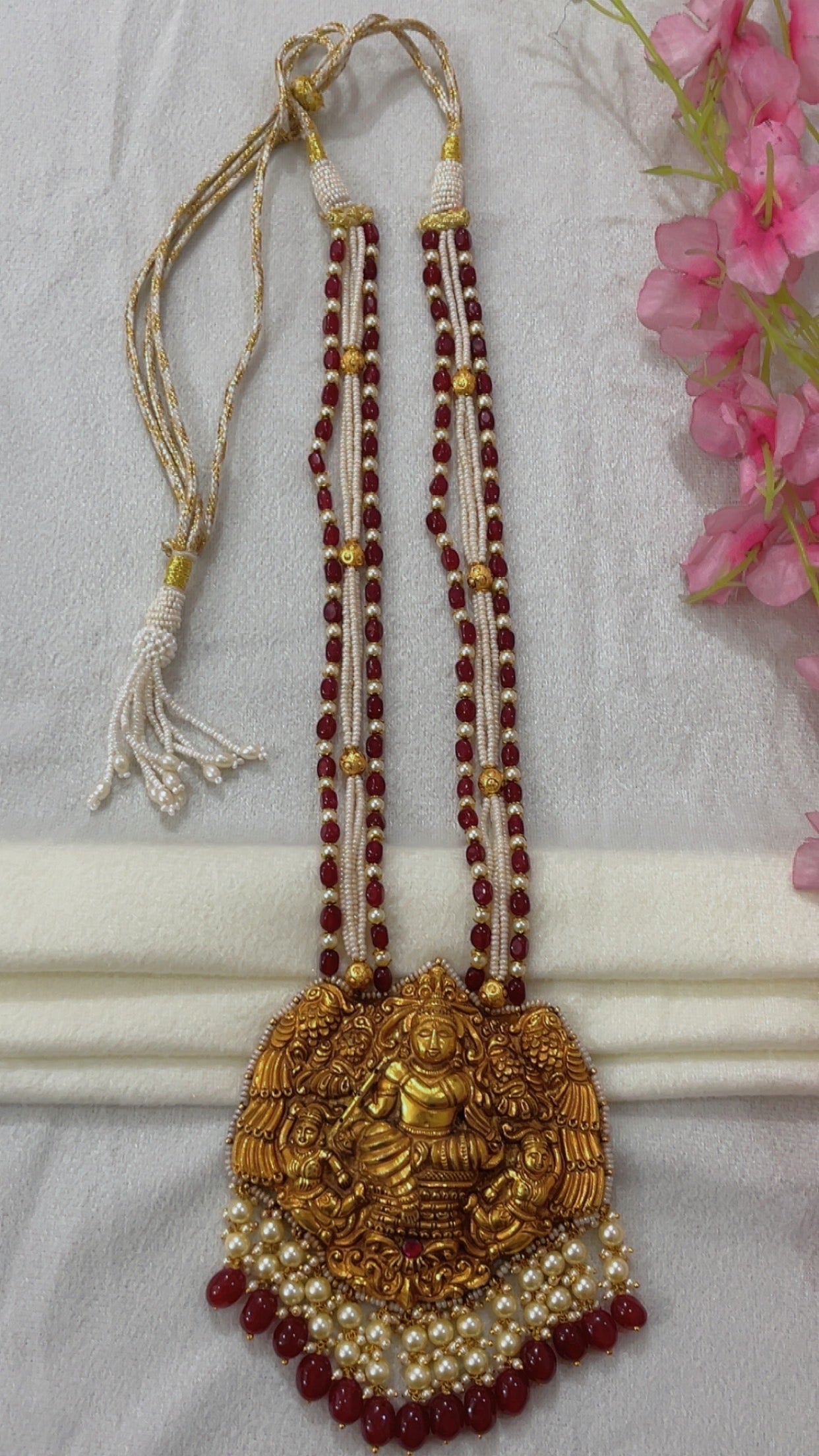 22K Gold Hallmarked Diamond Polki Necklace Jewelry