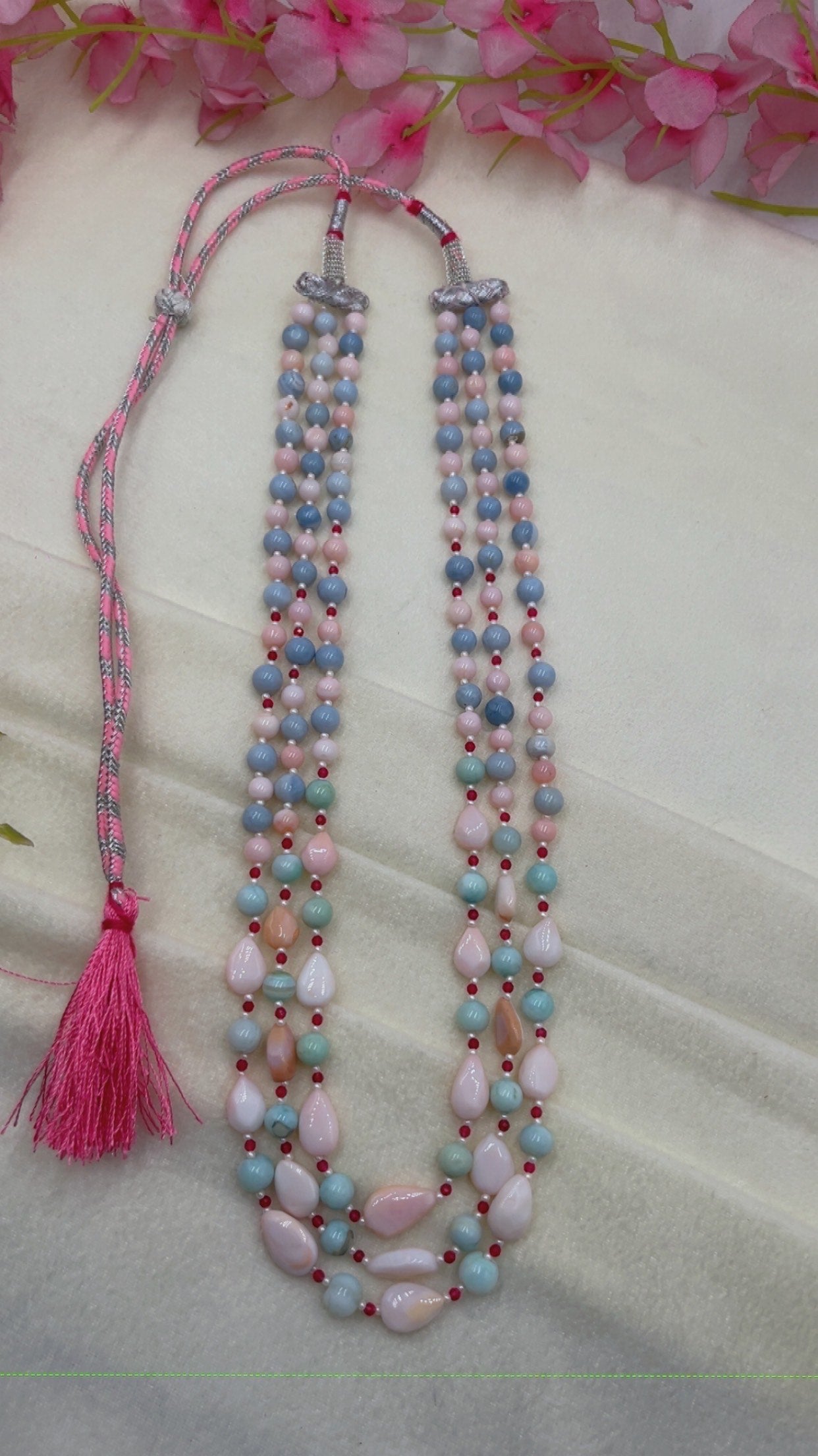 Natural Muti Opal Gemstone Beads Necklace Jewelry QC More