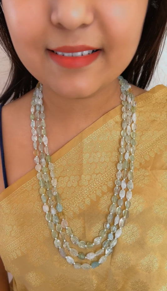 Natural Fluorite Gemstone Beads Necklace Jewelry