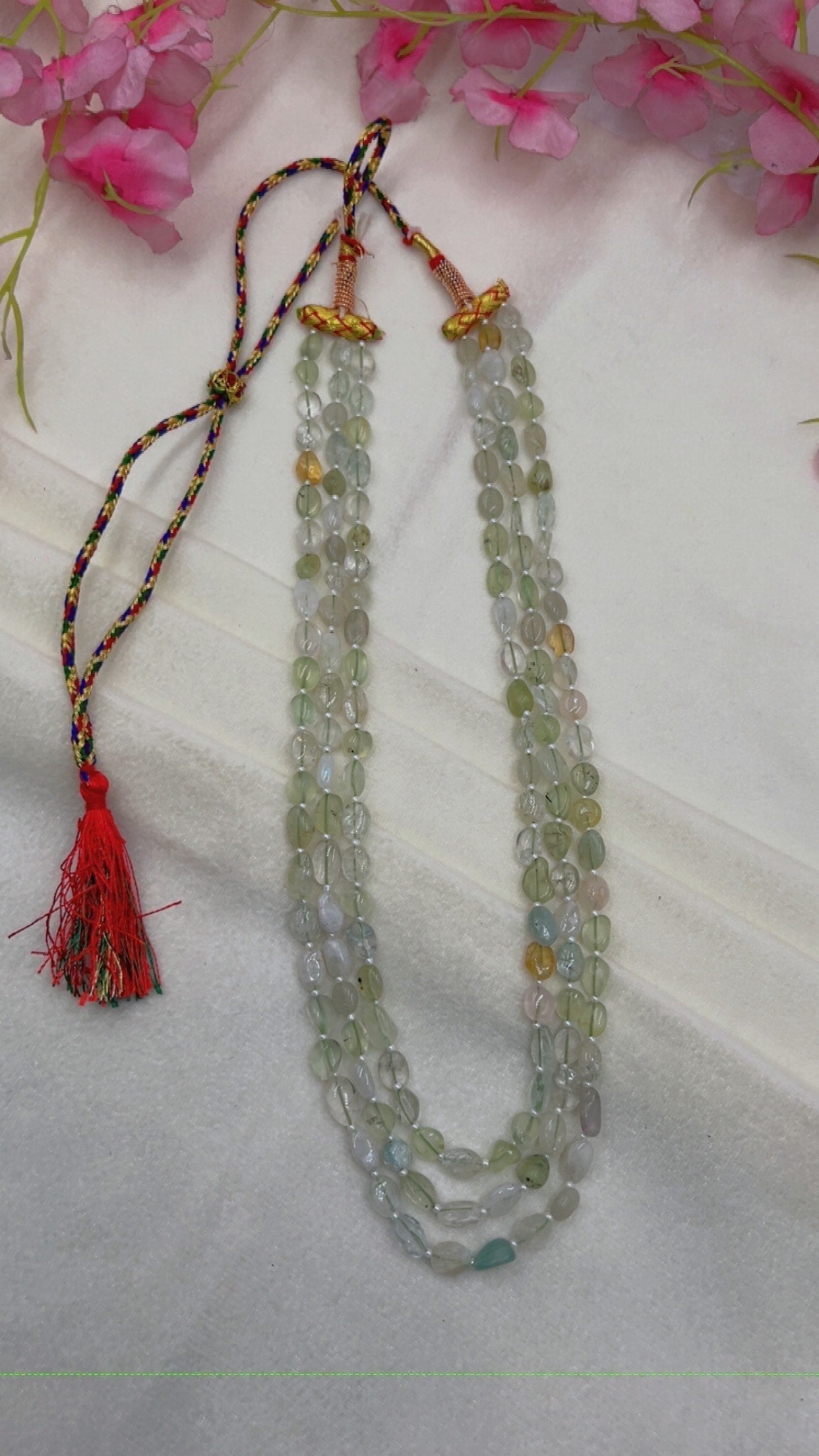 Natural Fluorite Gemstone Beads Necklace Jewelry