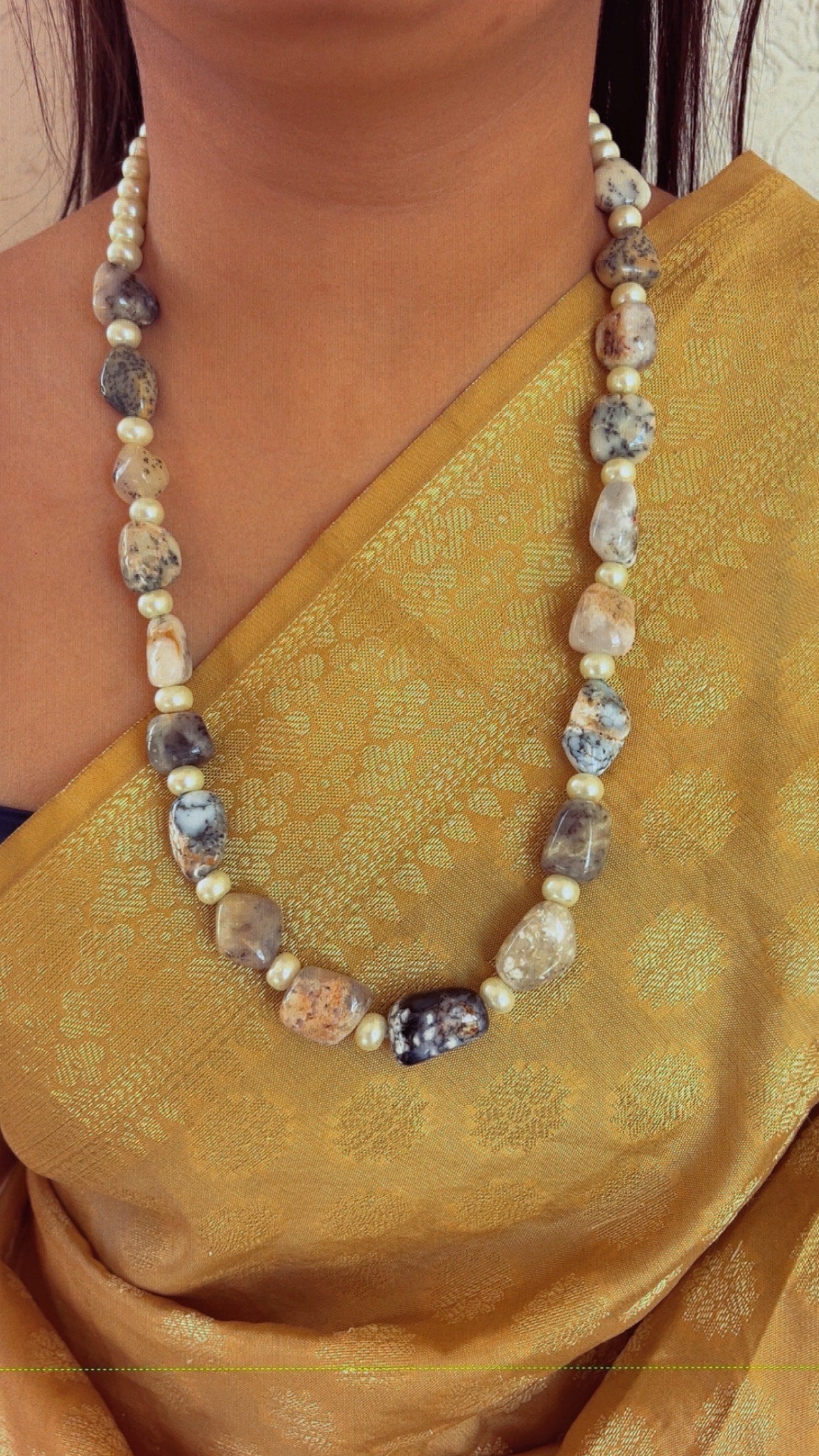 Natural Opal Gemstone Beads Necklace Jewelry