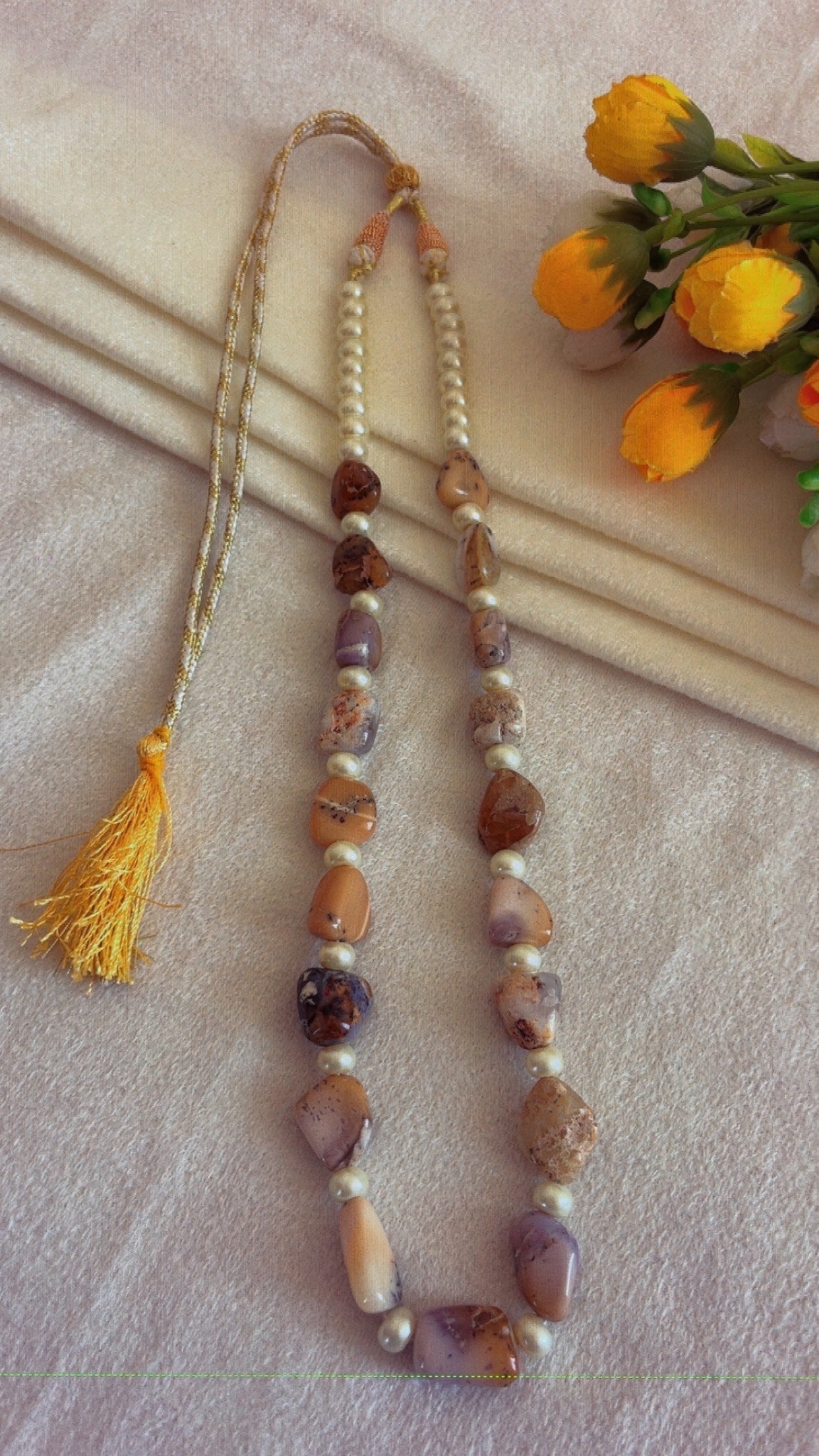 Natural Opal Gemstone Beads Necklace Jewelry
