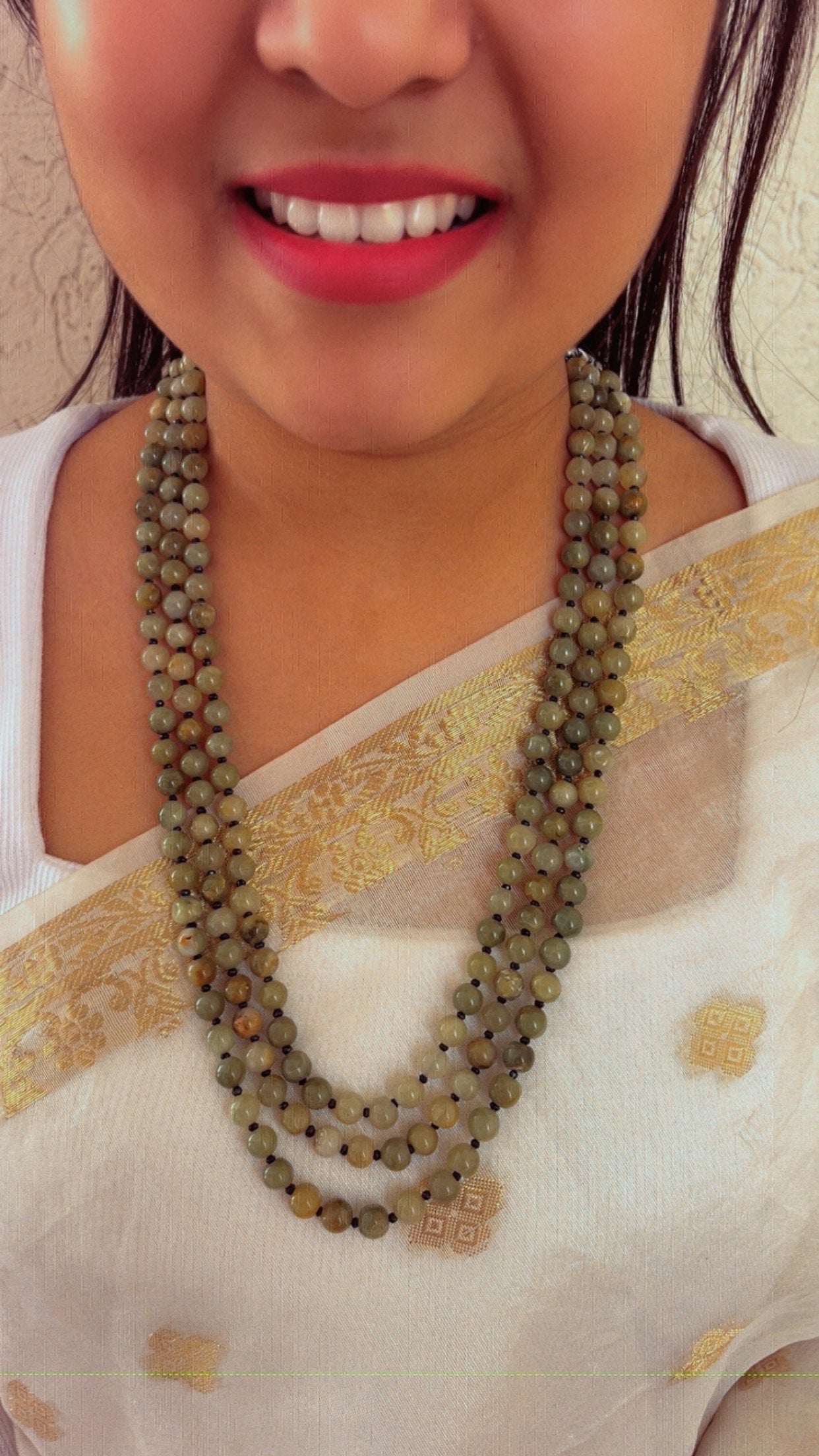 Natural Cat's Eye Gemstone Beads Necklace Jewelry