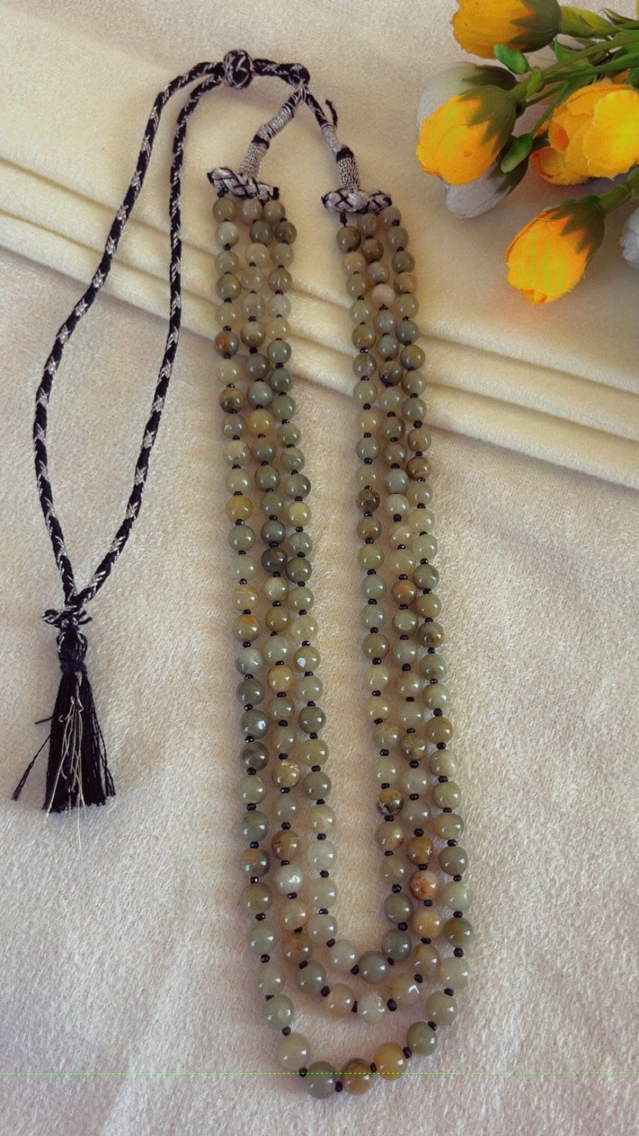 Natural Cat's Eye Gemstone Beads Necklace Jewelry