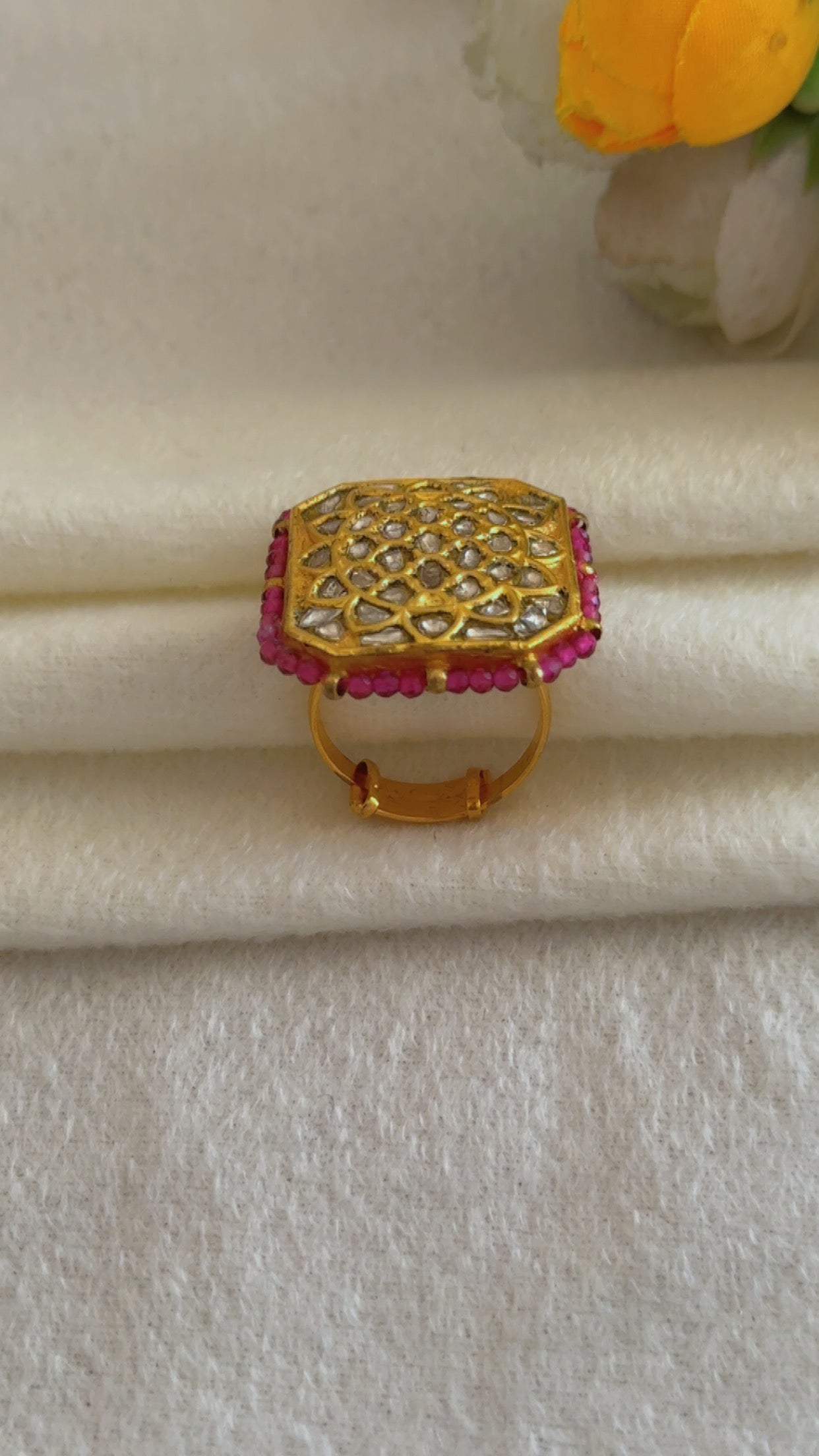 Designer 22k Gold Hallmarked Adjustable Ring