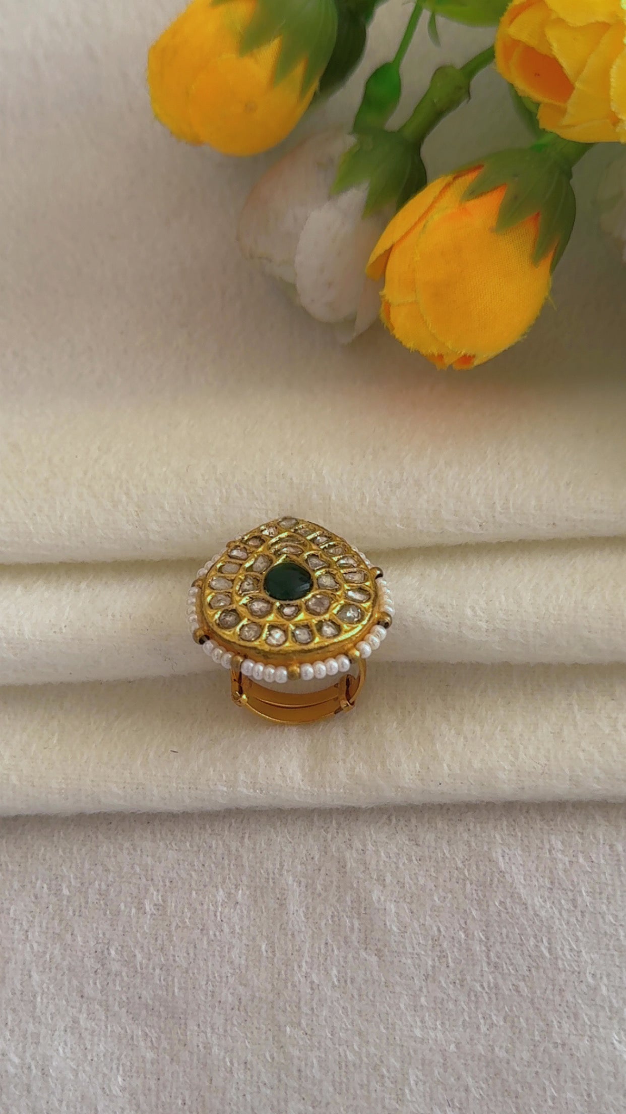 Designer 22k Gold Hallmarked Adjustable Ring