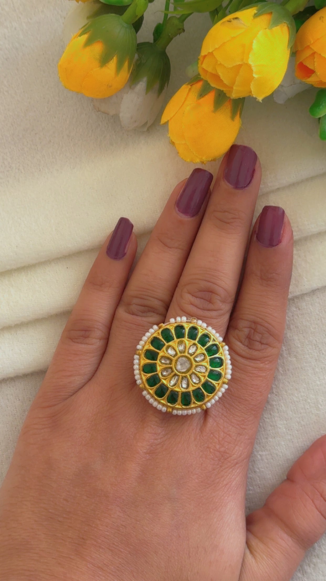 Designer 22k Gold Hallmarked Adjustable Ring