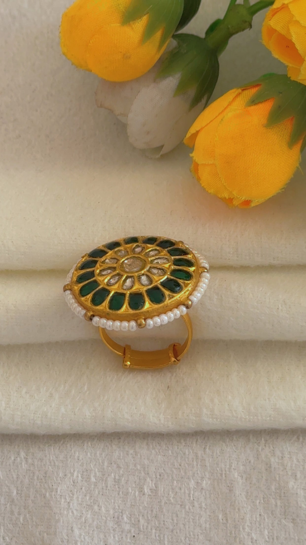 Designer 22k Gold Hallmarked Adjustable Ring