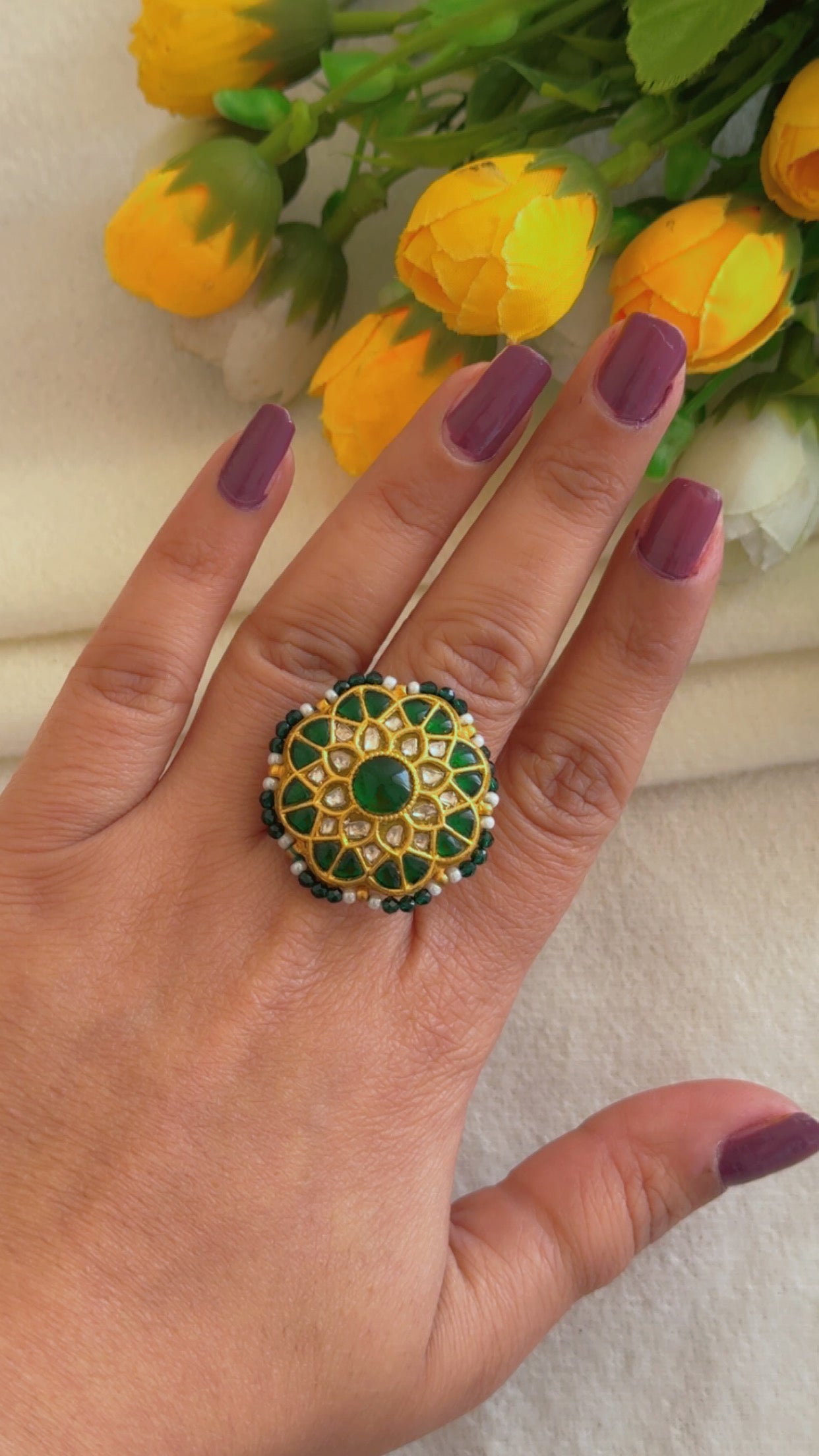 Designer 22k Gold Hallmarked Adjustable Ring