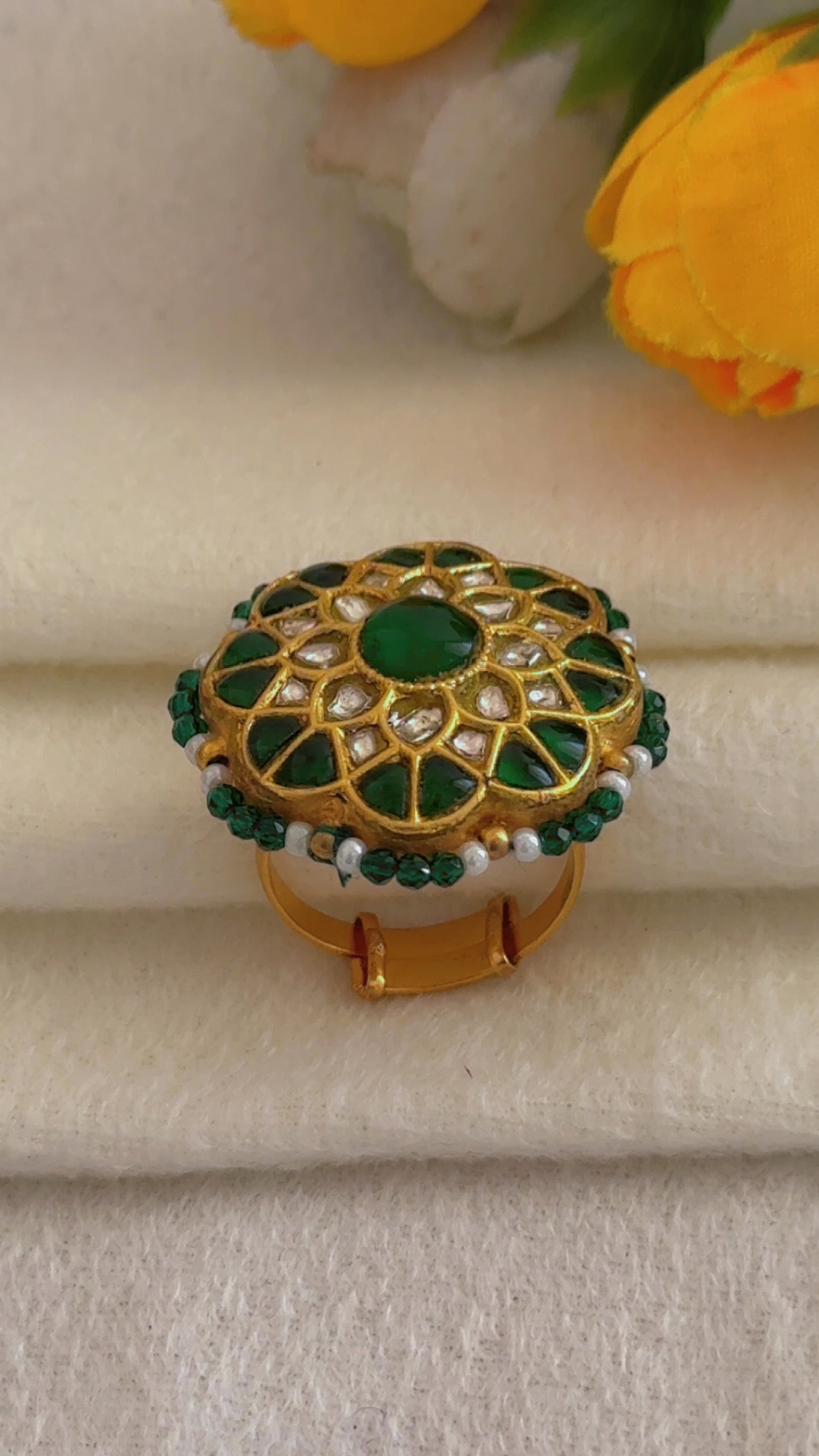 Designer 22k Gold Hallmarked Adjustable Ring