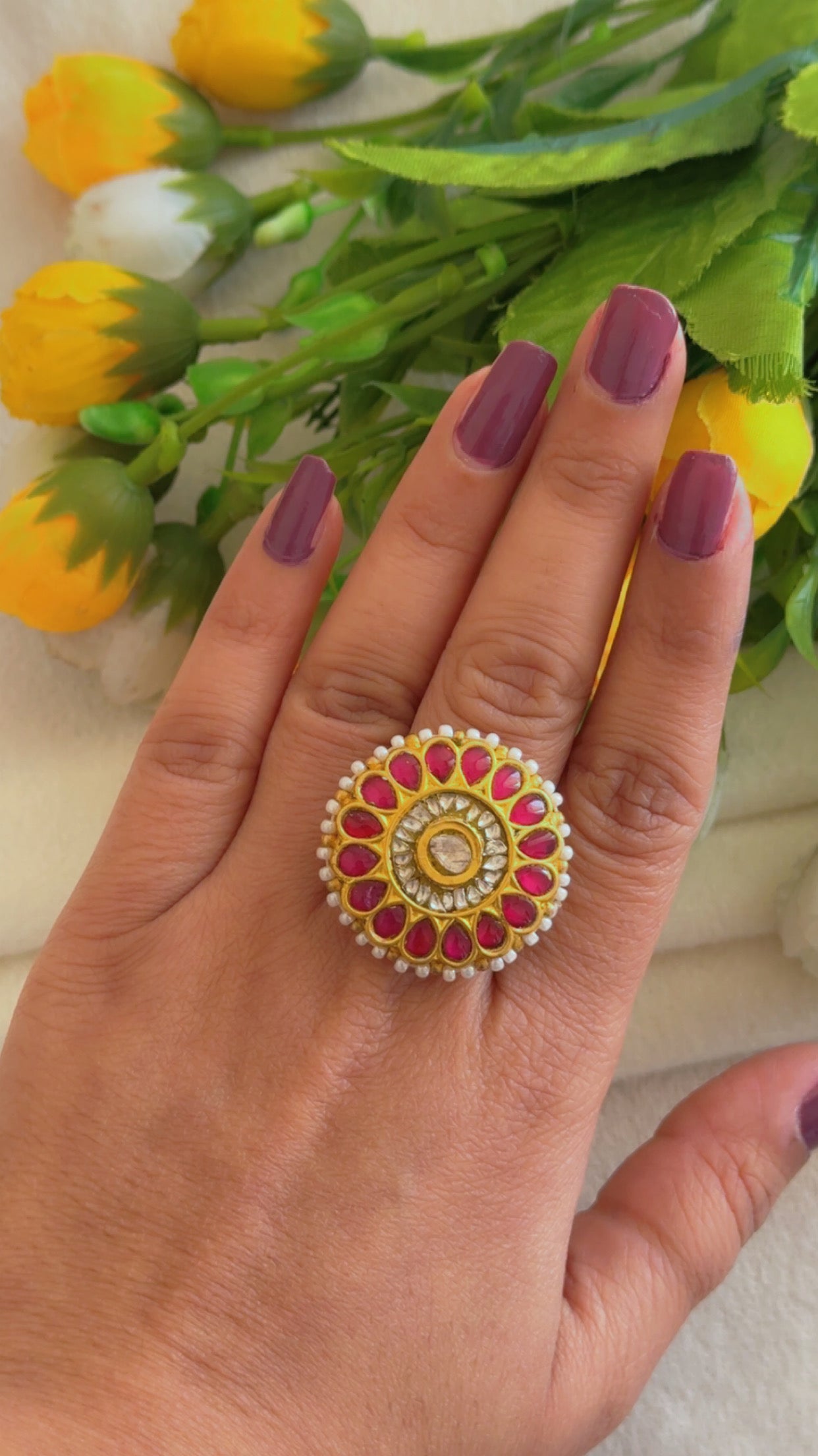 Designer 22k Gold Hallmarked Adjustable Ring