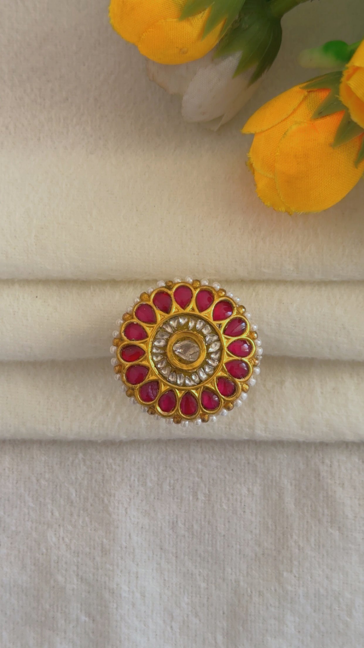 Designer 22k Gold Hallmarked Adjustable Ring