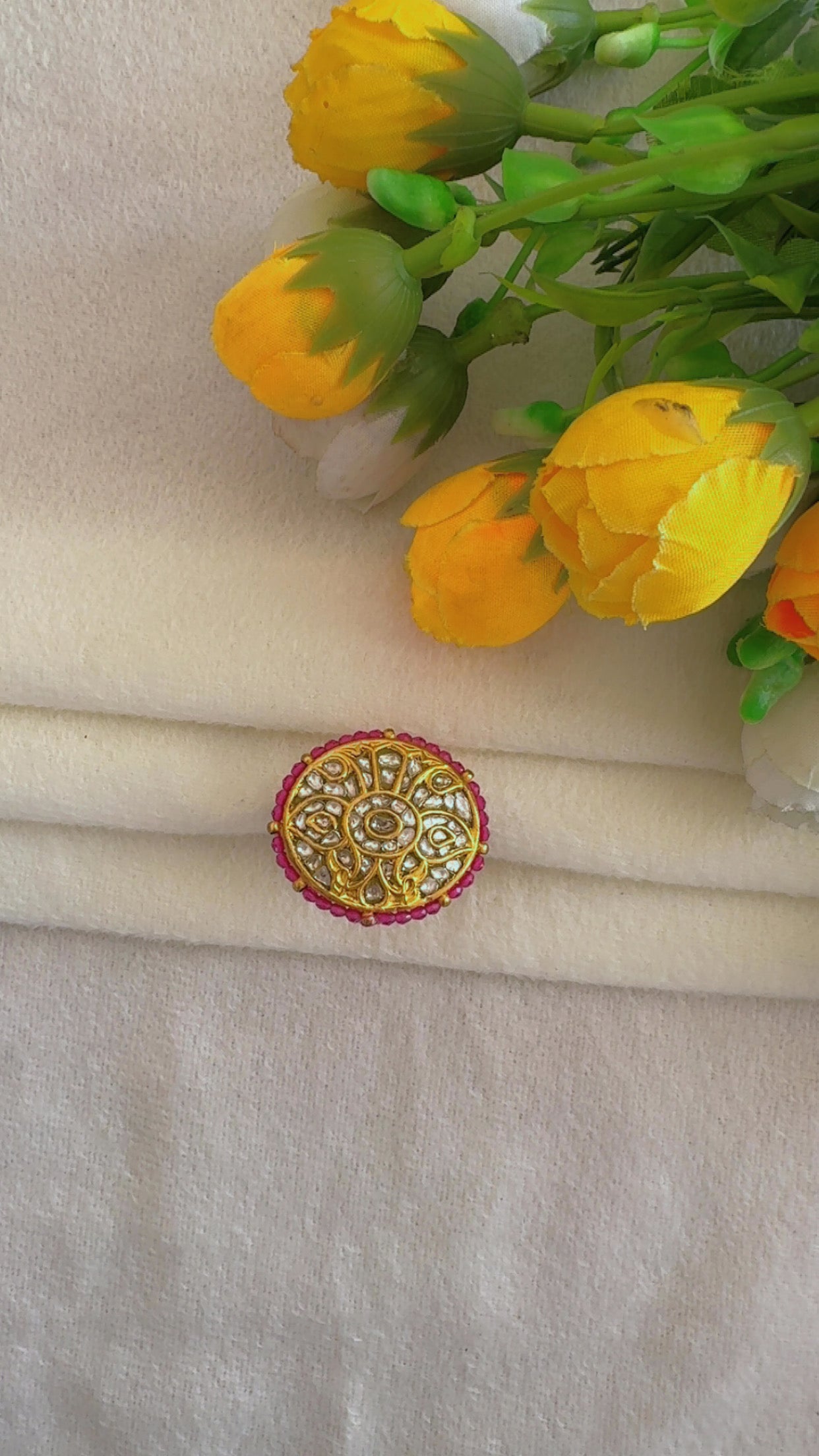 Designer 22k Gold Hallmarked Adjustable Ring