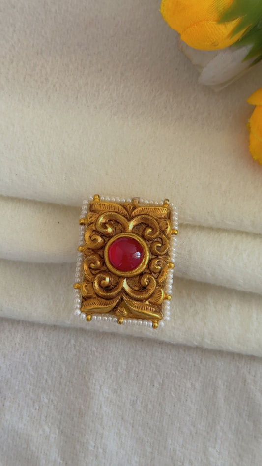 Designer 22k Gold Hallmarked Adjustable Ring