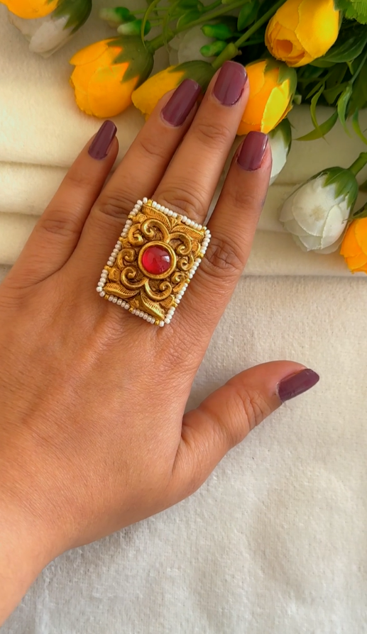 Designer 22k Gold Hallmarked Adjustable Ring