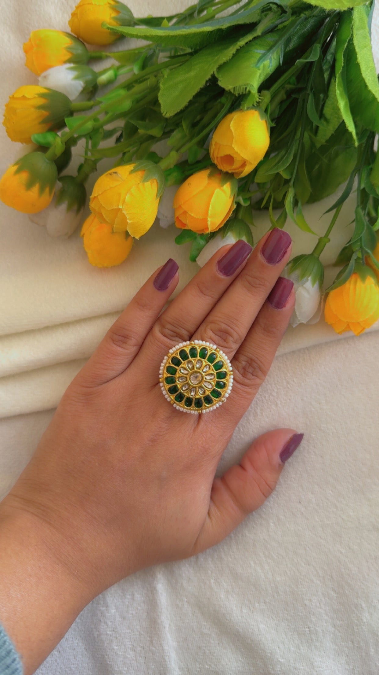 Designer 22k Gold Hallmarked Adjustable Ring