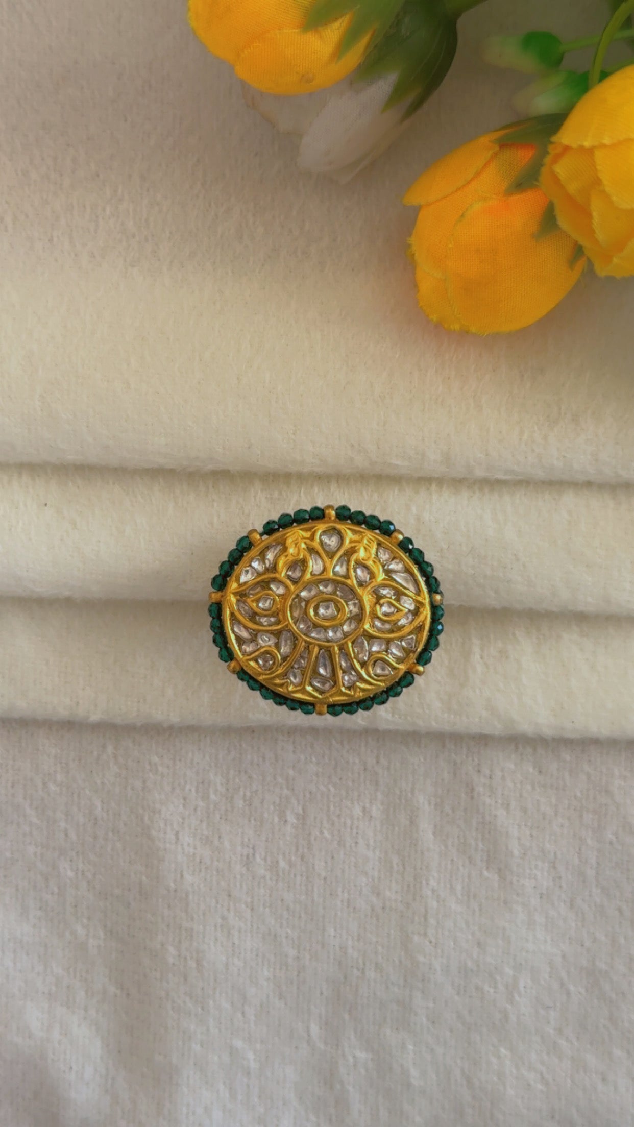 Designer 22k Gold Hallmarked Adjustable Ring