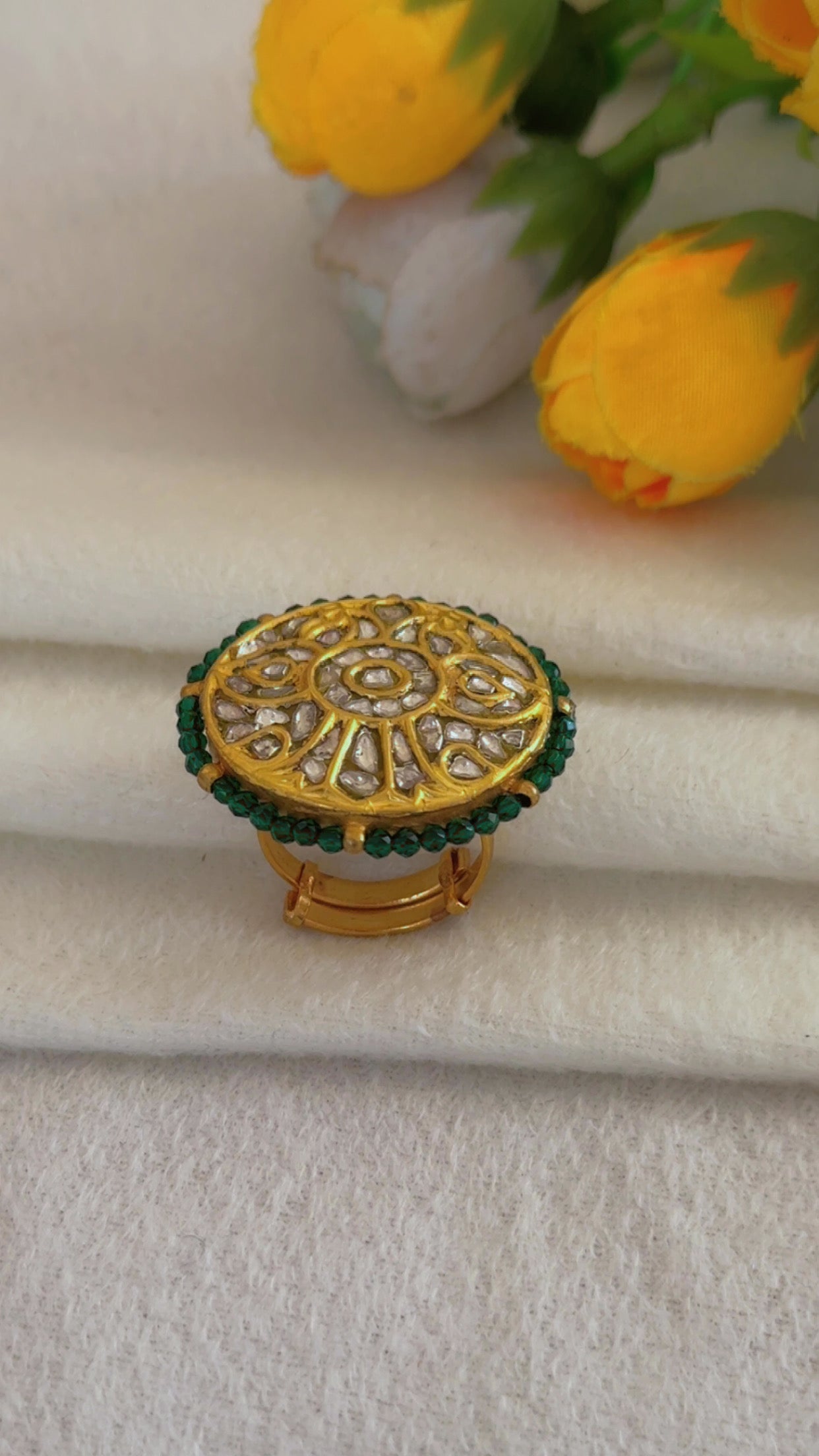 Designer 22k Gold Hallmarked Adjustable Ring