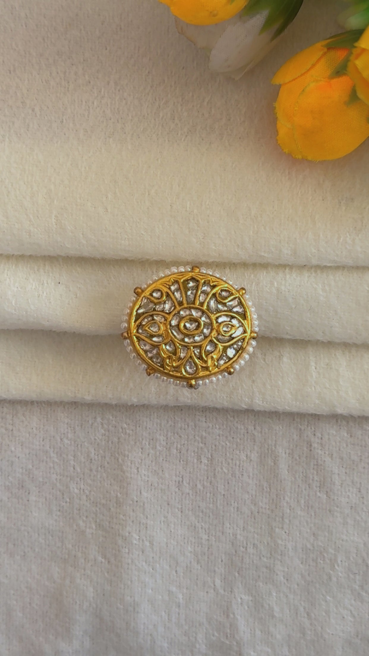 Designer 22k Gold Hallmarked Adjustable Ring