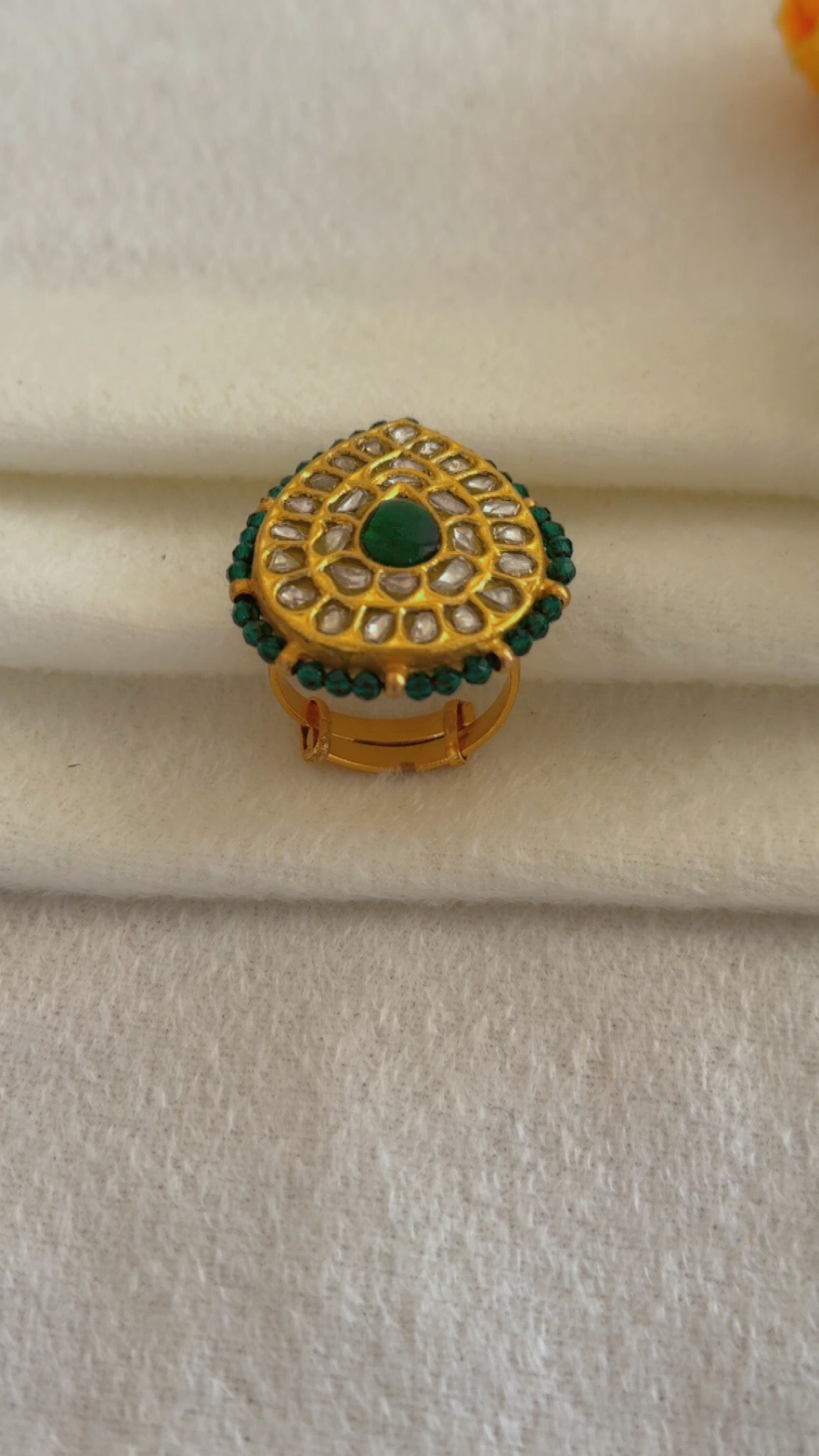 Designer 22k Gold Hallmarked Adjustable Ring