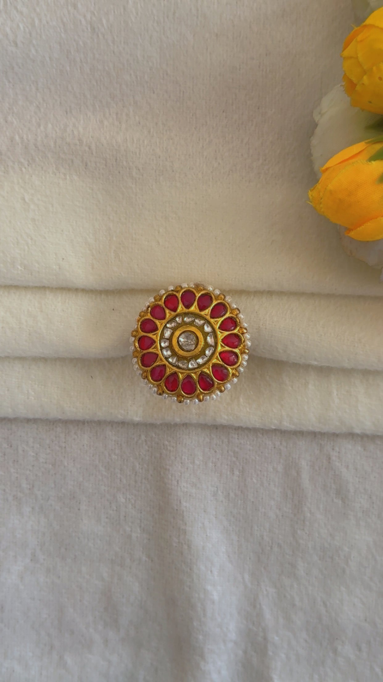 Designer 22k Gold Hallmarked Adjustable Ring