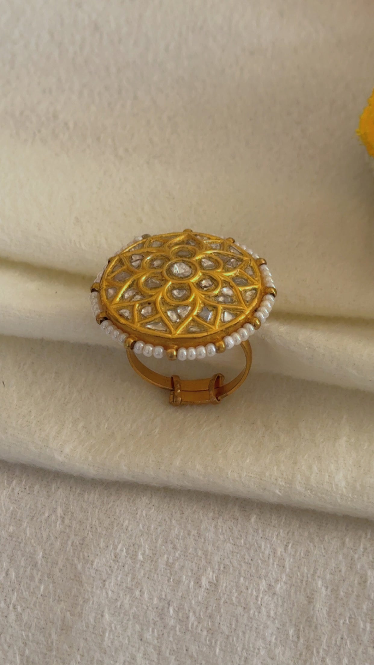 Designer 22k Gold Hallmarked Adjustable Ring