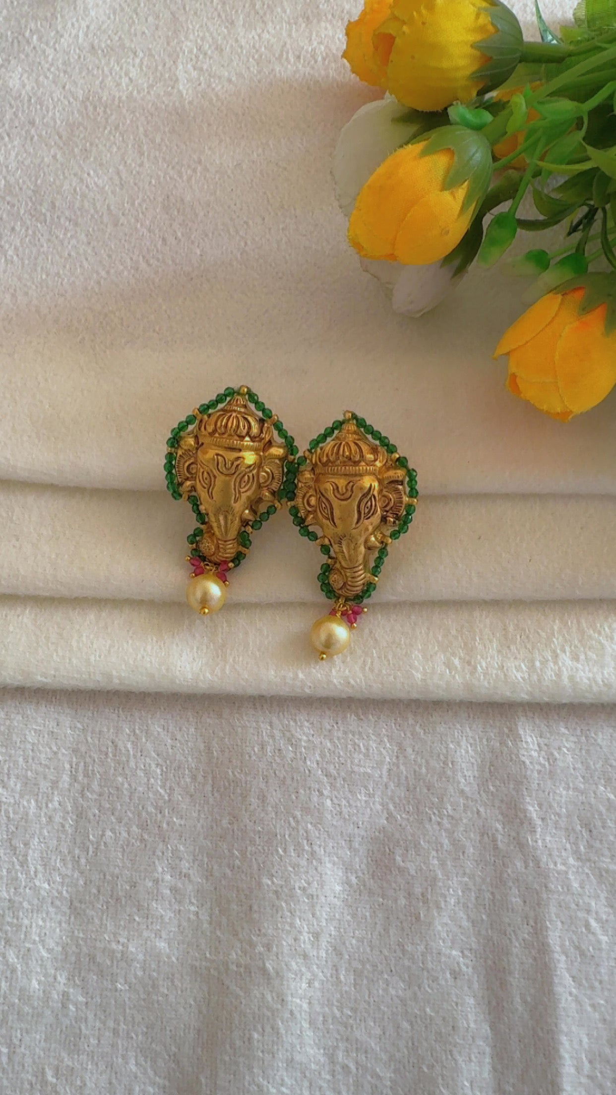 Designer 22k Gold Hallmarked Earrings